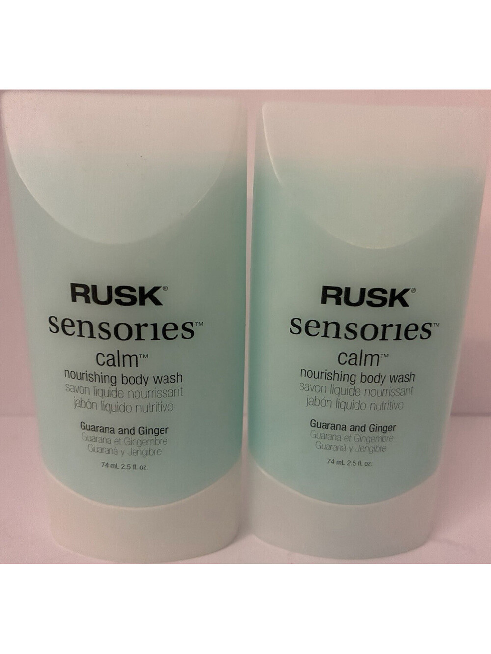 RUSK Sensories Calm Guarana & Ginger Scent Body Wash Body 2.5 fl oz set of 2